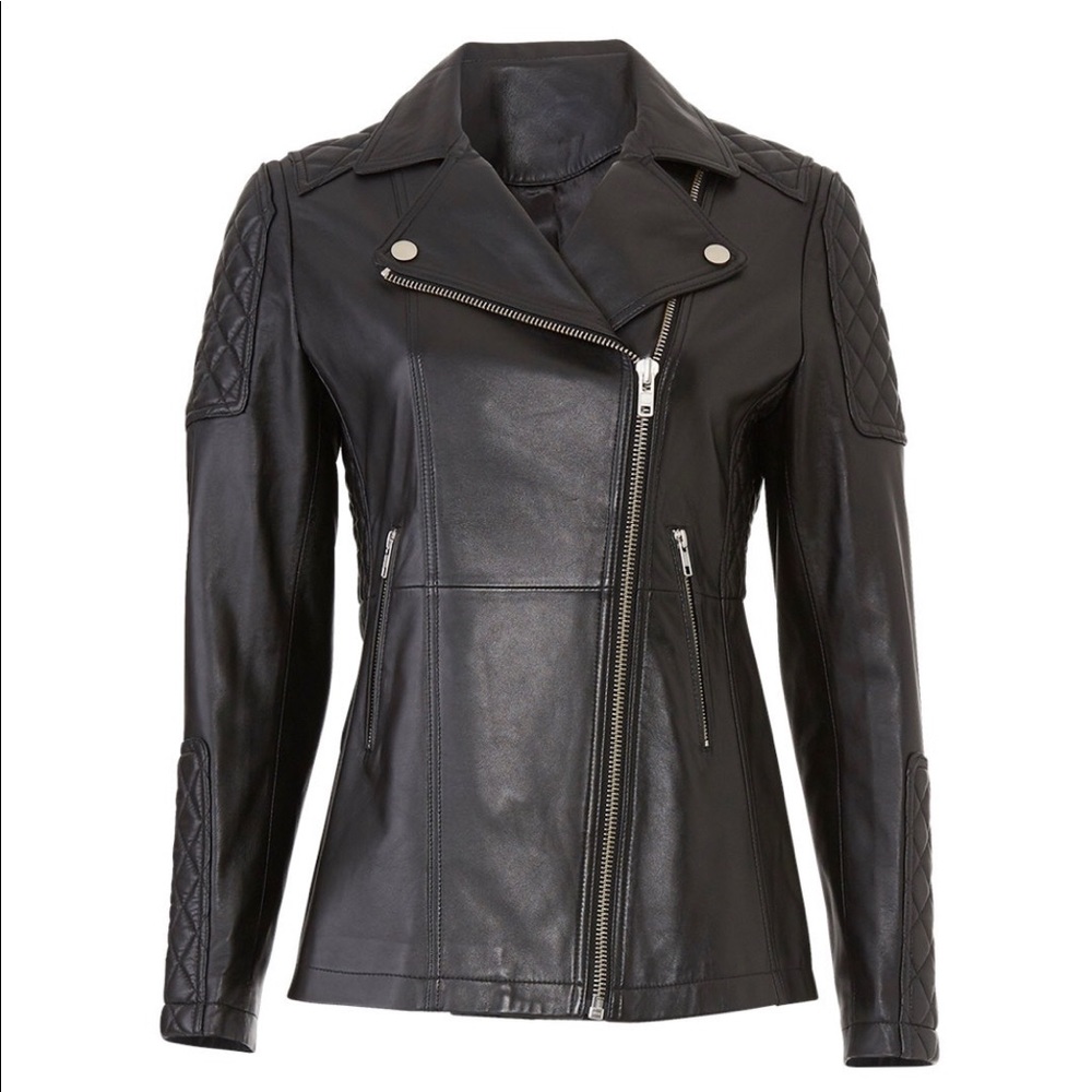 Samantha Sipos Quilted Moto Jacket Medium